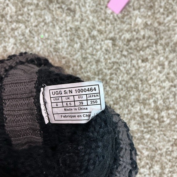 UGG Black Knit Button Boots - Picture 8 of 8